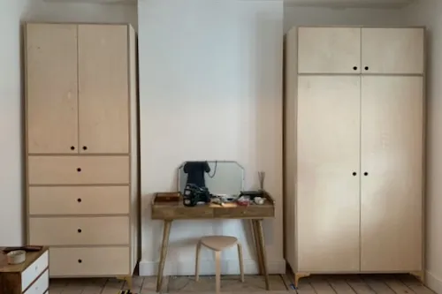 Cabinets in factory